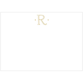 Caspari Caspari Antique Plain Letter R Foil Correspondence Cards - 12 Cards and Envelopes 93634CCU.R