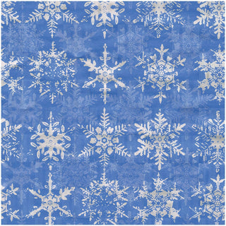 Caspari Snowfall-Blue Foil Gift Wrap - One 30" X 6' Roll 94323RCF