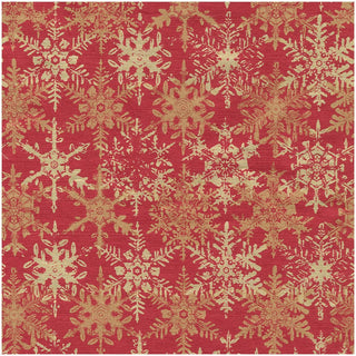 Caspari Snowfall-Red Foil Gift Wrap - One 30" X 6' Roll 94324RCF