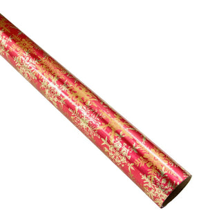 Caspari Snowfall-Red Foil Gift Wrap - One 30" X 6' Roll 94324RCF