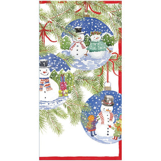 Caspari Snowman Ornaments Greeting Cards - 1 Greeting Card & 1 Envelope 94700.25