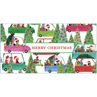 Caspari Christmas Tree Shopping Greeting Cards - 1 Greeting Card & 1 Envelope 94703.25