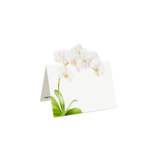 Caspari White Orchid Place Cards - 8 Per Package 94902P