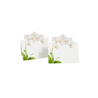 Caspari White Orchid Place Cards - 8 Per Package 94902P