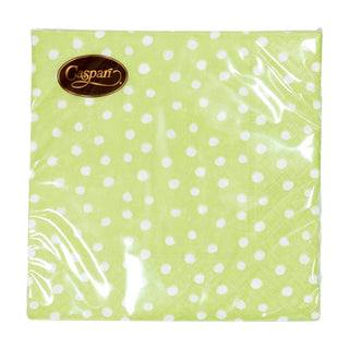 Caspari Small Dots Spring Green Cocktail Napkins - 20 Per Package 9505C