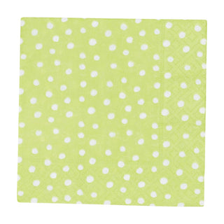 Caspari Small Dots Spring Green Cocktail Napkins - 20 Per Package 9505C