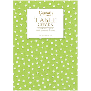 Caspari Small Dots Spring Green Paper Linen Table Covers - 1 Each 9505TCL