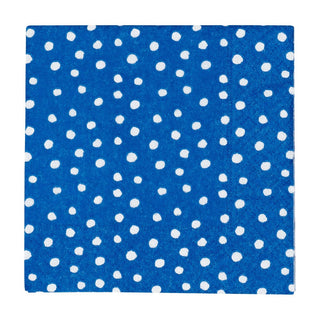 Caspari Small Dots Royal Blue Cocktail Napkins - 20 Per Package 9506C