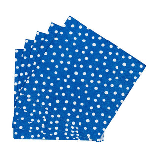 Caspari Small Dots Royal Blue Cocktail Napkins - 20 Per Package 9506C