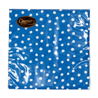 Caspari Small Dots Royal Blue Cocktail Napkins - 20 Per Package 9506C