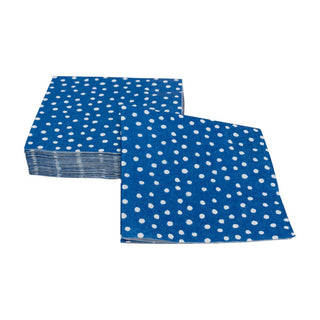 Caspari Small Dots Royal Blue Cocktail Napkins - 20 Per Package 9506C