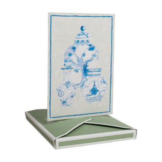 Caspari Glazed Porcelain Boxed Note Cards - 8 Note Cards & 8 Envelopes 95648.46