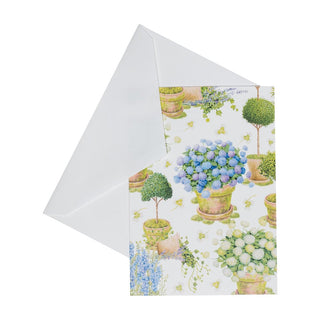 Caspari Potted Hydrangeas Boxed Note Cards - 8 Note Cards & 8 Envelopes 95649.46