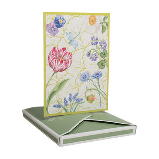 Caspari Floral Majolica Boxed Note Cards - 8 Note Cards & 8 Envelopes 95651.46