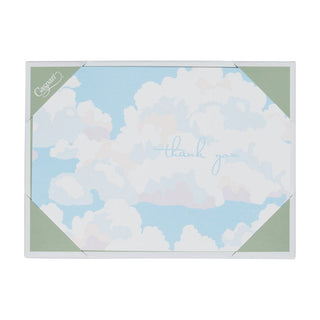 Caspari Blue Skies Thank You Notes - 8 Note Cards & 8 Envelopes 95658.44B