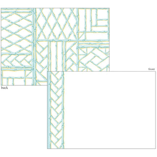 Caspari Bamboo Screen-Robin's Egg Correspondence Cards - 12 Card & Envelopes 95662CCU12