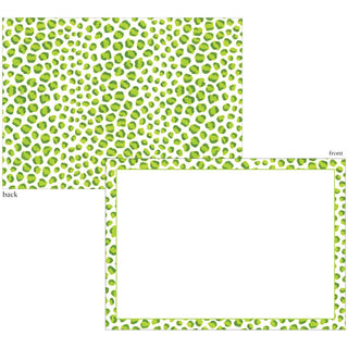 Caspari Just Spots Green Correspondence Cards - 12 Card & Envelopes 95665CCU12