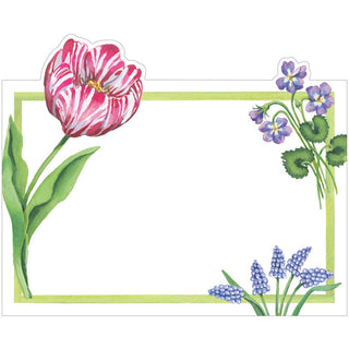 Caspari Floral Majolica Place Cards - 8 Per Package 95904P