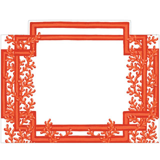 Caspari Coral And Trellis Coral Place Cards - 8 Per Package 95905P