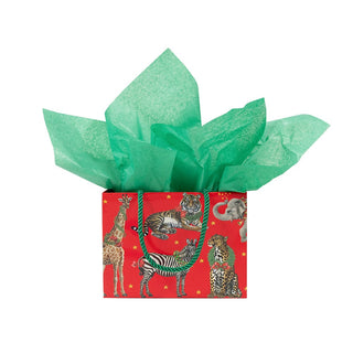 Caspari Wild Christmas Red Small Gift Bag - 1 Each 95952B1