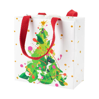 Caspari Splatter Tree Small Square Gift Bag - 1 Each 9808B1.5