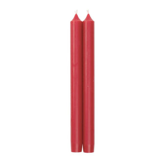 Caspari Straight Taper 10" Candles in Red - 2 Candles Per Package, 3 Packages Included CA80.2X3