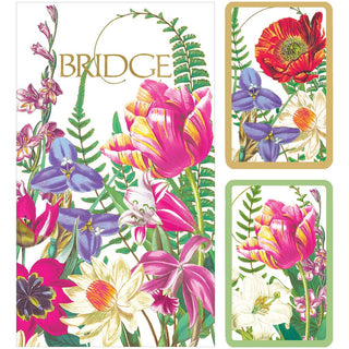 Caspari La Dolce Vita Bridge Gift Sets - 2 Playing Card Decks & 2 Score Pads GS153