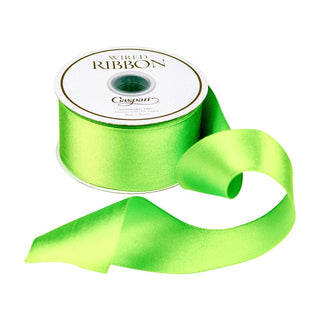 Caspari Solid Satin Citron Ribbon - 1 Spool Of Ribbon R958