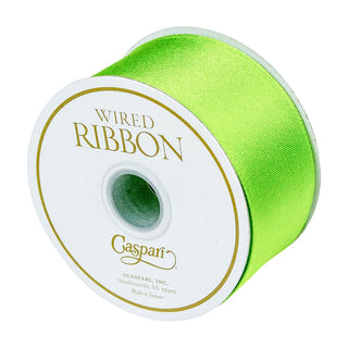 Caspari Solid Satin Citron Ribbon - 1 Spool Of Ribbon R958