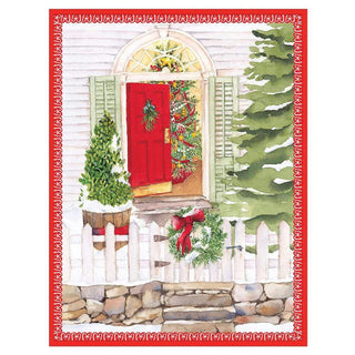 Caspari Open Door Boxed Christmas Cards - 15 Cards & 15 Envelopes 100210