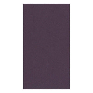 Caspari Paper Linen Solid Guest Towel Napkins in Aubergine - 12 Per Package 110GG