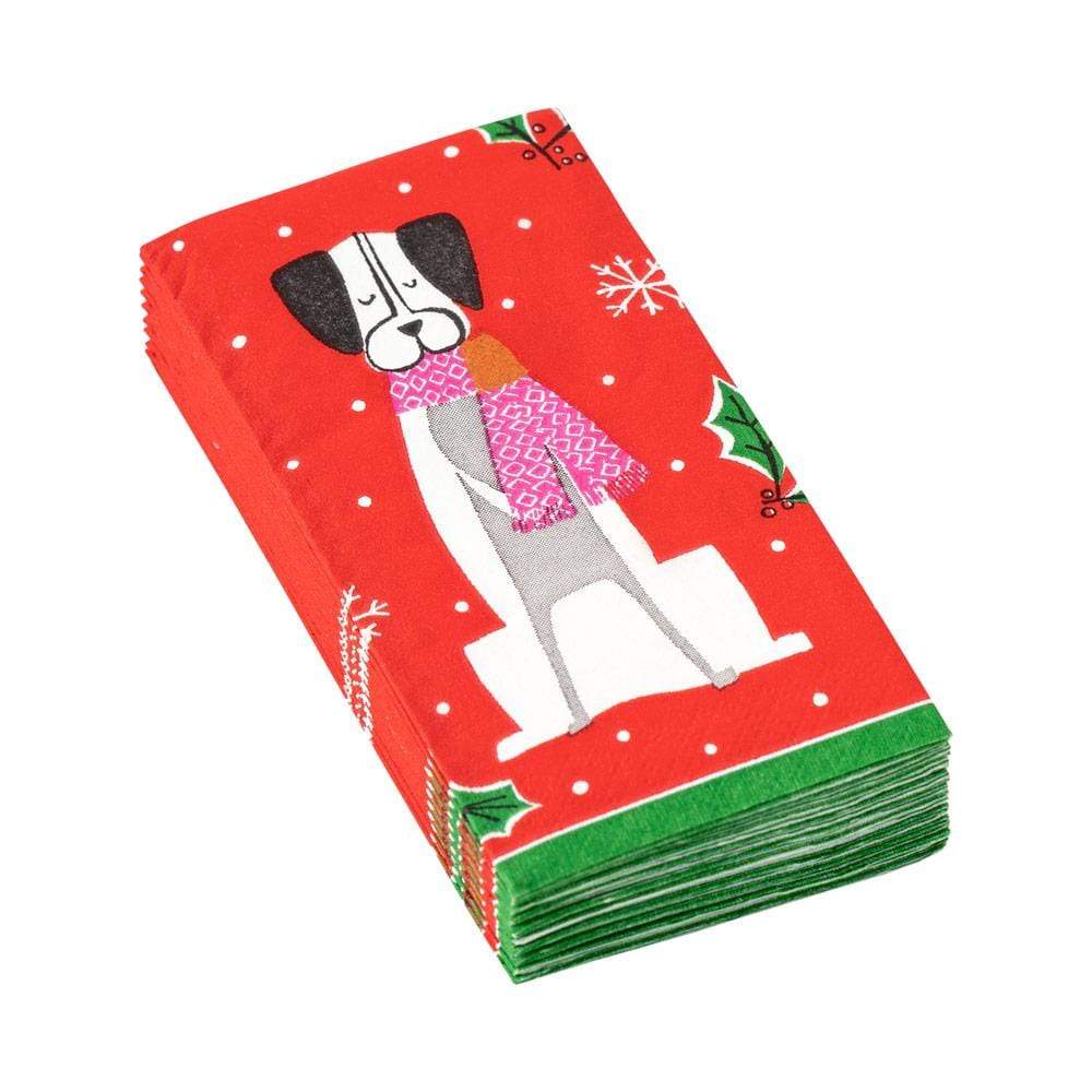 Christmas Dogs Long Tissue Topper