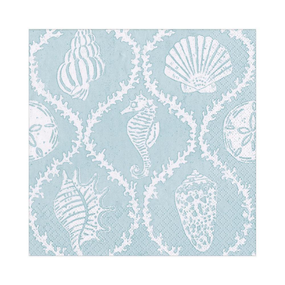 Caspari Seychelles Paper Luncheon Napkins In Aqua 20 Per Package Caspari 4934