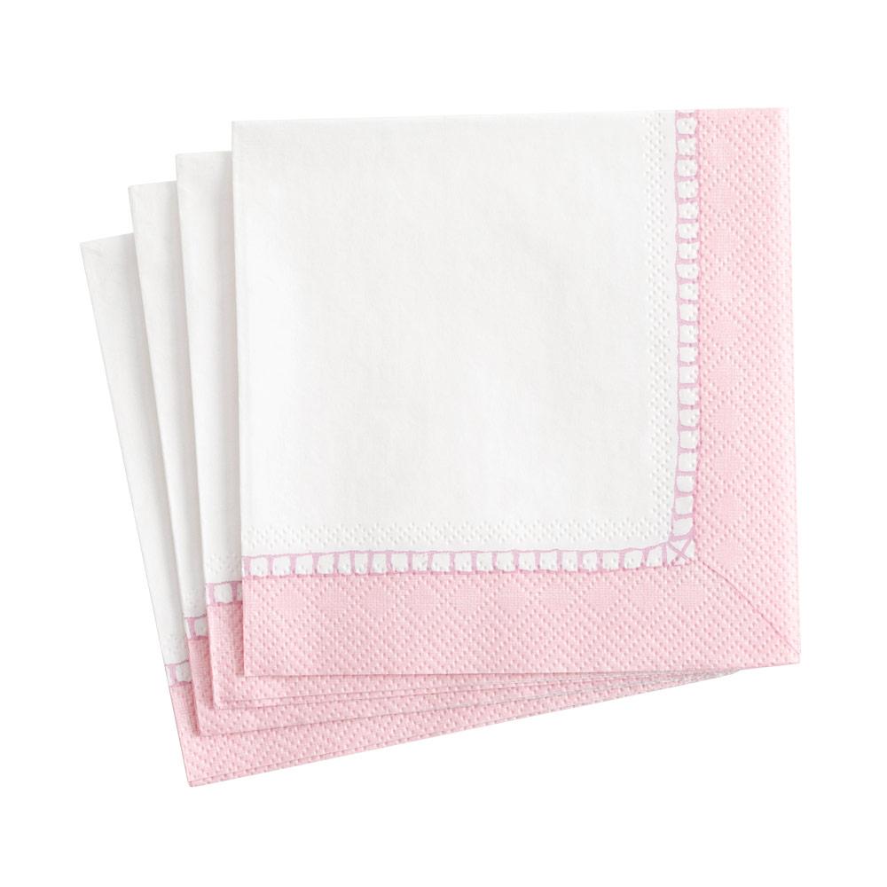 20 Pink Peony Flower Shaped Disposable Cocktail Paper Napkins