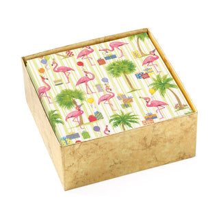 Caspari Party Flamingos Boxed Paper Cocktail Napkins - 40 Per Box 16880B