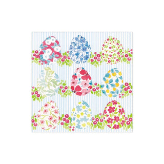 Caspari Floral Easter Eggs Paper Cocktail Napkins - 20 Per Package 16950C