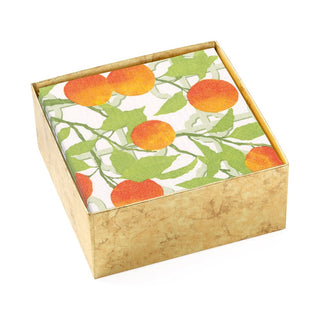 Caspari Orange Grove Boxed Paper Cocktail Napkins - 40 Per Box 17000B