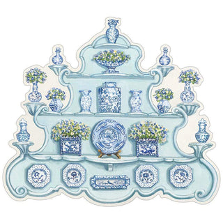 Caspari China Cabinet Die-Cut Placemat - 1 Per Package 3052PMS