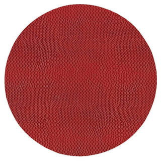 Caspari Snakeskin Felt-Backed Placemat in Crimson - 4 Each 4007PMRX4