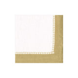 Caspari Linen Border Yellow Paper Cocktail Napkins