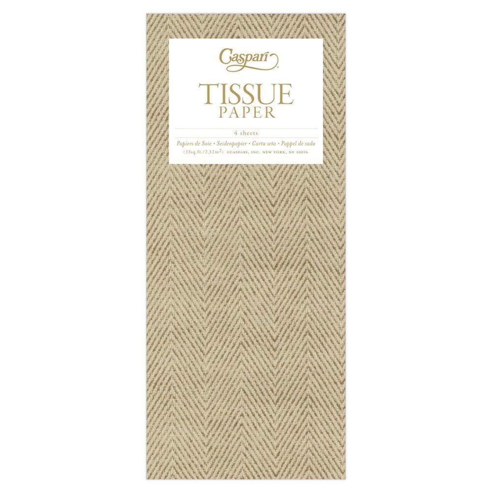 Solid Tissue Paper in Natural Jute - 4 Sheets Included