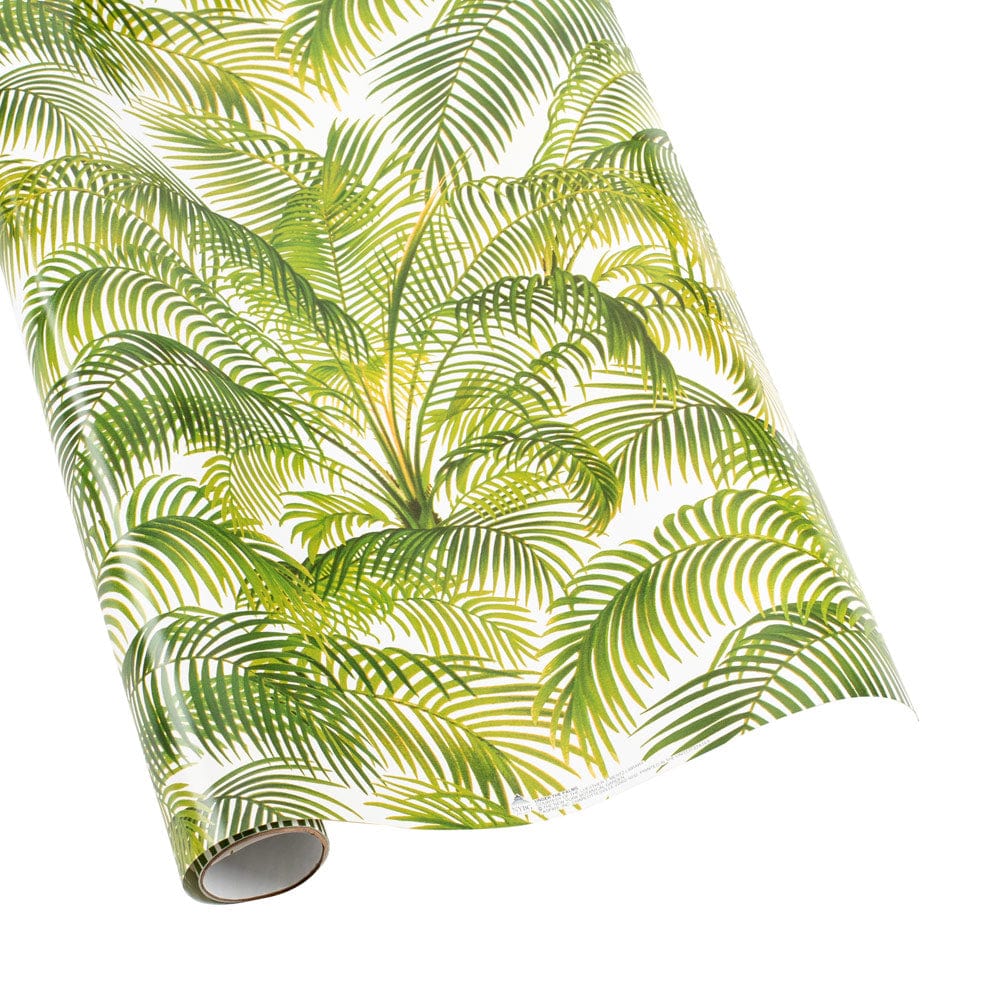 Under the Palms Gift Wrapping Paper in White - 30 x 8' Roll – Caspari