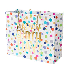 Caspari Happy Birthday Confetti Gift Bag Small
