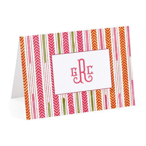 Amala Ikat Personalized Monogram Folded Note Cards