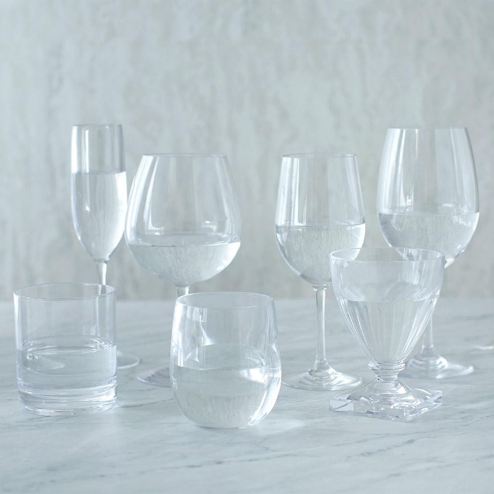 Cut Crystal Acrylic Wine Glass 