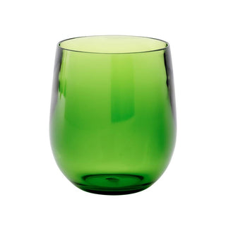 Green Stacking Acrylic Wine Glassses 4 Pack