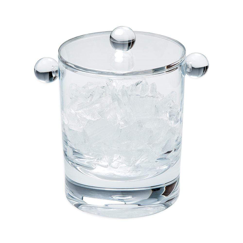 Acrylic Crystal Ice Bucket with Handle and Ice Clamp, Clear