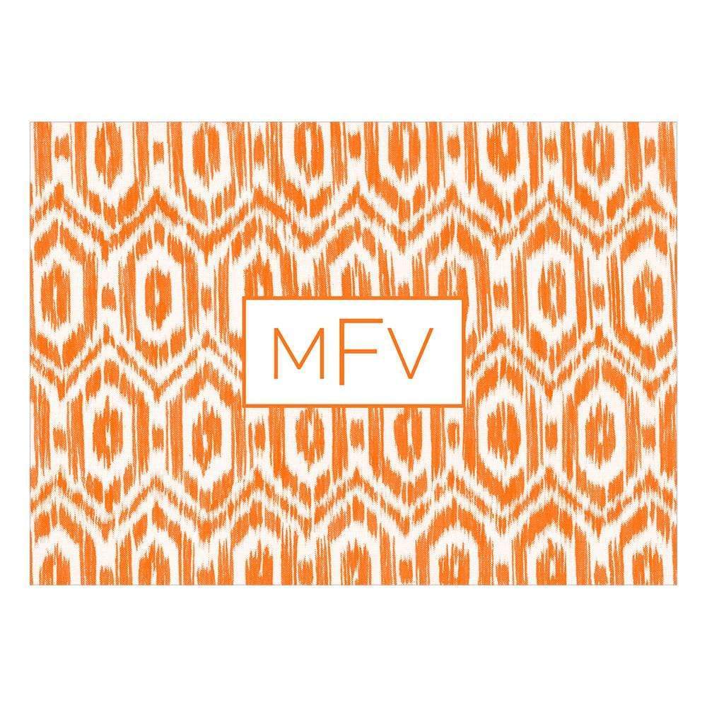 Personalization by Caspari Amala Ikat Personalized Monogram Folded Note  Cards – Caspari