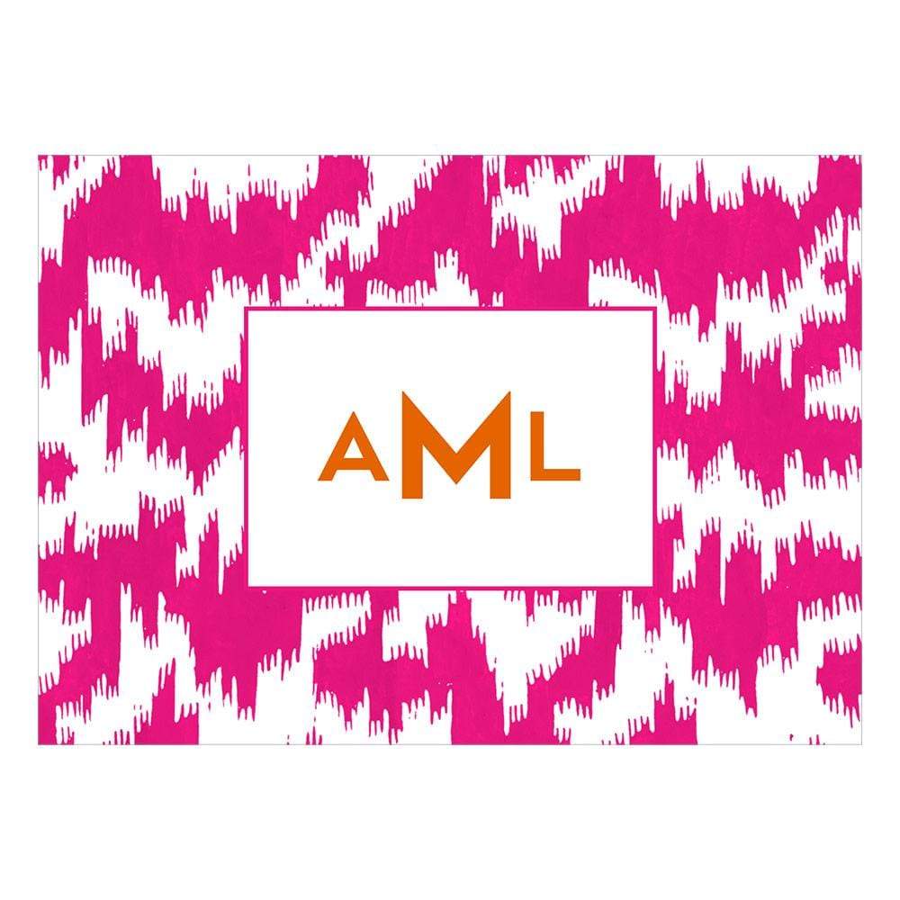 Amala Ikat Personalized Monogram Folded Note Cards